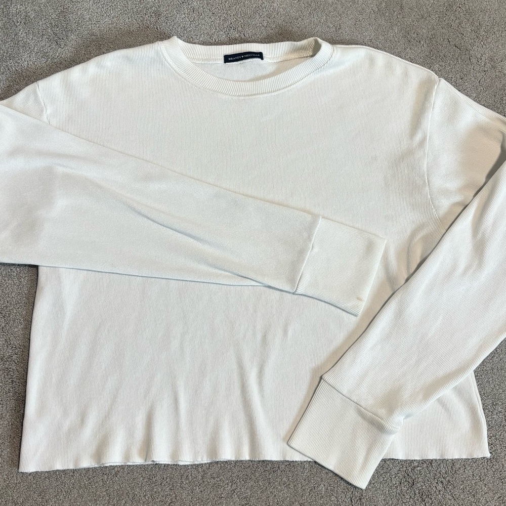 Brandy Melville Cropped Ribbed Crew Neck